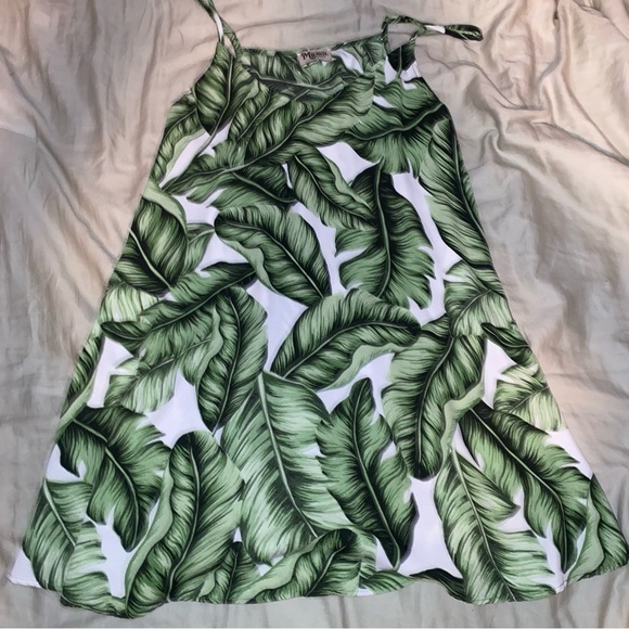 SHOW ME YOUR MUMU CIRCUS MINI DRESS IN “FROND OF YOU” PALM LEAF PRINT TRENDY - Picture 8 of 8